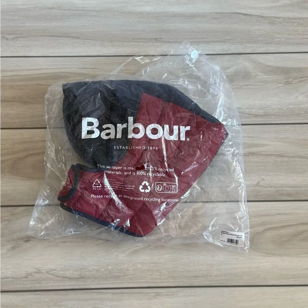 Barbour Brampton Quilted Dog Coat Navy XL NWT IN PACKAGE